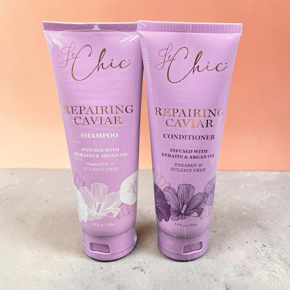 Le Chic Repairing Caviar Shampoo & Conditioner Set with Keratin & Argan Oil